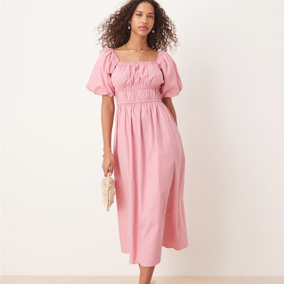 Copper Key Dresses & Skirts - Romantic Pink Linen Dress